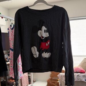 Disney Women's Charcoal Mickey Mouse Sweater size L